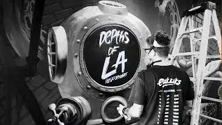 Street Artist SATURNO Paints Mural Inside Ewkuks for Solo Show - DEPTHS OF LA