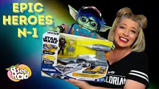 Hasbro Epic Heroes Mandalorian N-1 Starfighter Set Unboxed