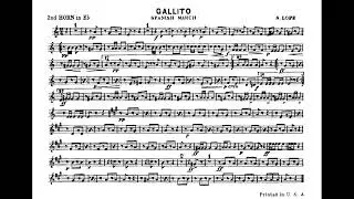 GALLITO SPANISH MARCH - Eb HORN 2