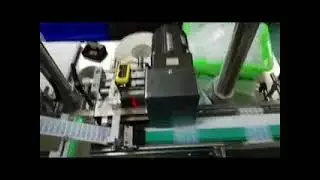 Soft small tube hose plastic ampoule one row tray automatic top labeling machine