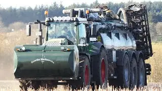 Fendt 942 Vario laying manure w/ G&Oslash;MA GG25 Slurry Tanker | Manure Season 2023
