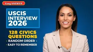 2026 Random U.S. Citizenship Test 128 Civics Questions & Answers (USCIS) Ciudadania Americana #n400