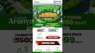 Gsquare Aranya: Premium Villa Plots For Sale in Porur, Chennai | 98844 45806 | 10 Mins From Porur