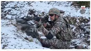 Poonch:Alert Indian Army jawans conduct tight security patrols atextreme high-altitude locationsLoC