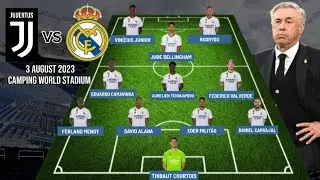 REAL MADRID VS JUVENTUS || REAL MADRID PREDICTION LINEUP VS JUVENTUS PRE SEASON 2023