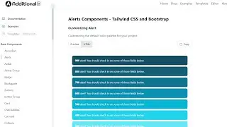 Additional UI | Alerts | Bootstrap and Tailwind CSS
