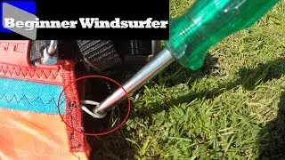 Windsurfing easy mast removal from sail when derigging.