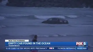 Car Found Abandoned In Water At Ocean Beach