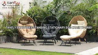TANFLY PATIO FREE STANDING STATIONARY EGG CHAIR TF-9489