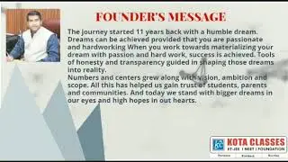 About 11Successful years of KOTA CLASSES