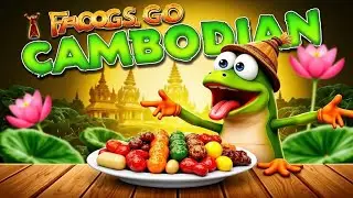 Frogs washing Cambodian food