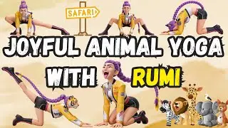 9 Minute Kids Animal Joyful Yoga with Rumi Kpop Hunter | Roar, Hop & Flutter! 🐯