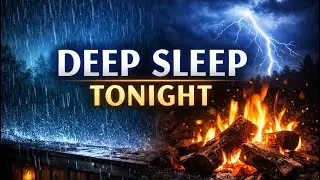 Deep Sleep Tonight | Calming Rain, Thunder, Fire & White Noise