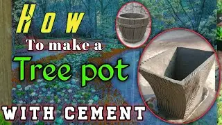 How to make a tree pot with cement || craft ideas 