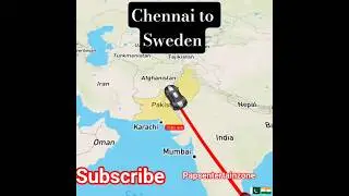 Chennai India to Sweden travel map 🗾#india#map#travel#sweden#chennai#vlog#tourism#shorts#viral✈️✈️