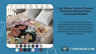 Cute Disney Cartoon Princess Characters Blanket Fleece Customized Blanket