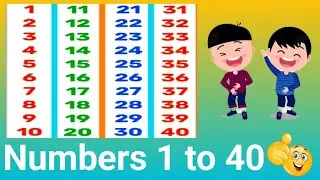 1 to 40 Numbers | We count from one to fourty Numbers | 🔢#trending 