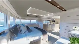 Two Oceans 555 Power Catamaran (Interior) &ndash; For Sale by HMY Yachts.