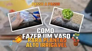 Como fazer um vaso de plantas auto irrigável simples e barato