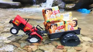 JCB Loading Mini Tractor EHE242 PARLE-G | Tata Truck | Dumper Truck | JCB Loading video | Toy Zone