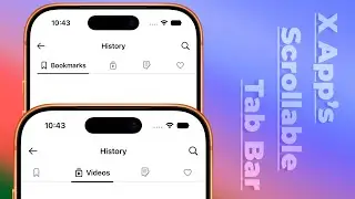 X App's New Scrollable Tabbar Using SwiftUI | Swipeable Tabs | Xcode 27