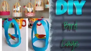 DIY paper Bird cage🐦 #youtubevideo #youtube #trending #viral #viralvideo #artandcraftwithrabii