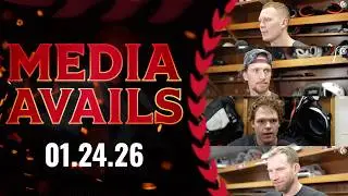 Brady Tkachuk, Stephen Halliday, Thomas Chabot, James Reimer, Travis Green Pregame Media vs CAR