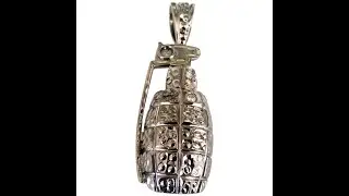 Blast of Bling! 💥The Diamond Hand Grenade Pendant Explosion - Sparkle Squad (HANDGER1 NU)