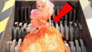 Shredding doll samples holding children