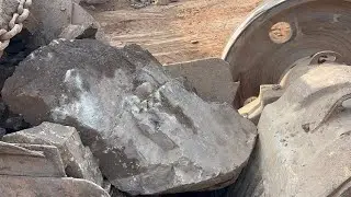 PLAYING with GIANT Rocks.ASMRRock Quarry CRUSHINGOperations Primary Jaw Crusher in action