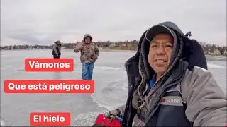 Pistakee Lake. Hoy estuvo mal la pesca y est&aacute; muy peligroso entrar otra vez