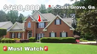 Inside This $430K All-Brick Home in Locust Grove, GA | Main Floor Primary Suite!