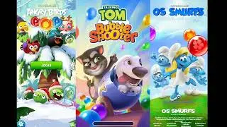 Angry Birds vs Talking Tom Bubble Shooter vs Smurfs Gameplay 