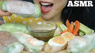 ASMR SALAD ROLLS 5 WAYS SO GOOD *SHRIMP + SPAM + NOODLE + EGGS AND VEGGIE (EATING SOUNDS) | SAS-ASMR