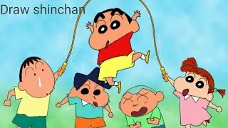 how to draw shinchan and his friends.
