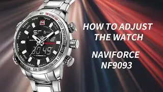 Time Setting丨Naviforce Watch NF9093 Analog-Digital Watch Dual Display Stylish and Chic Men's Watch