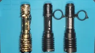 OLIGHT WARRIOR X PRO, X 3 & X4 SIDE BY SIDE COMPARISON WITH BEAMSHOTS.