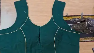 Designer Prince Cut Blouse ke Cutting AndStitching/trending piping nack design/front Piping Nack