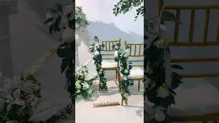 Angela Flower White Series Green Plant Vine Chair Flower Wedding Banquet Decor Props #diy