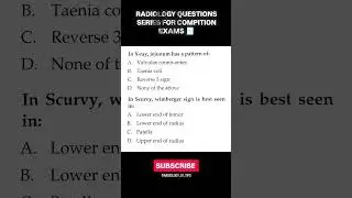 RADIOLOGY QUESTIONS SERIES FOR COMPITION EXAMS #radiology #neetpg #aiims #radiologyattips #exam