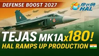 Tejas Mk1A Fighter Jet: HAL to Ramp Up Production | 180 Jets for Indian Air Force 🇮🇳