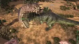 Deathworm vs Giganotosaurus!  (+Wyvern, Rock Elemental) || ARK Survival Evolved