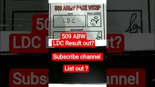509 army base workshop agra cantt ldc result list out #shorts #tramding