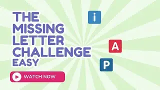 Missing Letter Memory Game Challenge! Easy Level