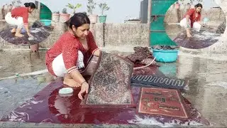 Terrace clothes washing by hand