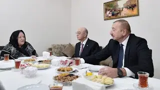İlham Əliyev zəlzələ nəticəsində ziyan çəkmiş ailələr üçün inşa edilmiş binanın  şəraitlə tanış olub