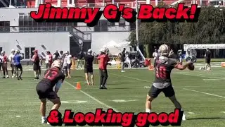 Jimmy Garoppolo back at practice with the San Francisco 49ERS and looking good👌🏽