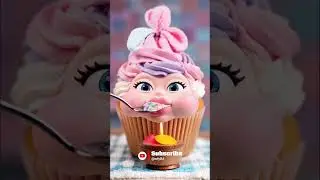 Funny Cupcake with Human Face | Surreal Food Animation #asmr #satisfying #relaxing