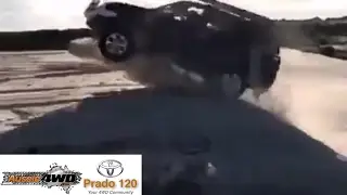 Toyota Prado 120 Stunts in sand dunes || AUSTRALIAN DESERT
