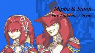 Mipha & Sidon (Breath of the Wild) Fire Emblem 7 Style Portraits - Pixel Art Time-lapse